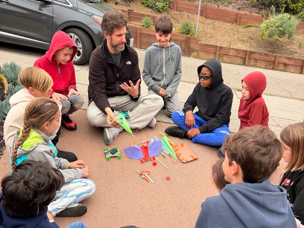 Kids at a freestyle build session